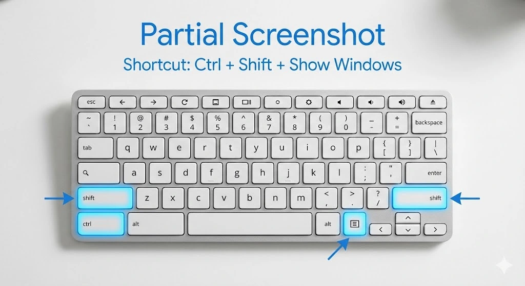 Partial Screenshot Shortcut for Chromebook Snipping Tool Shortcut Chromebook