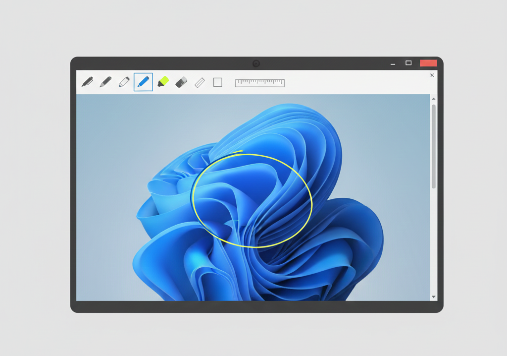Snipping Tool annotation and editing features