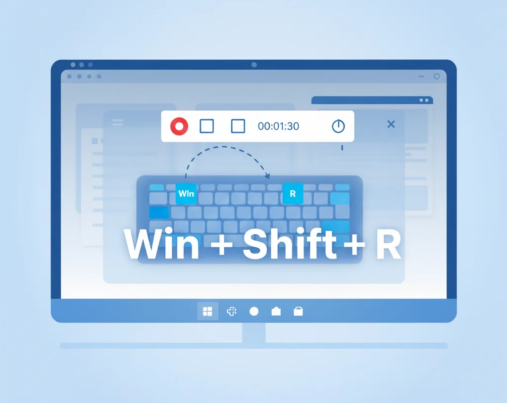 Snipping Tool screen recording shortcut Windows 11