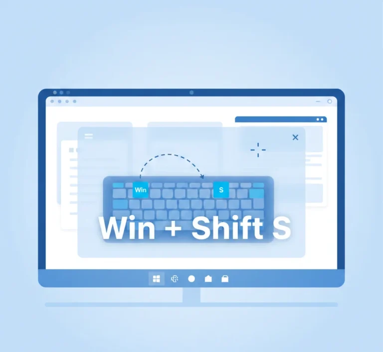 Snipping Tool shortcut Windows Win Shift S illustration