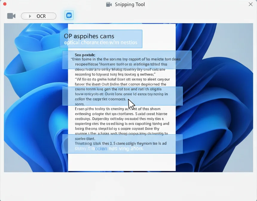 Screen recording feature in the Windows Snipping Tool