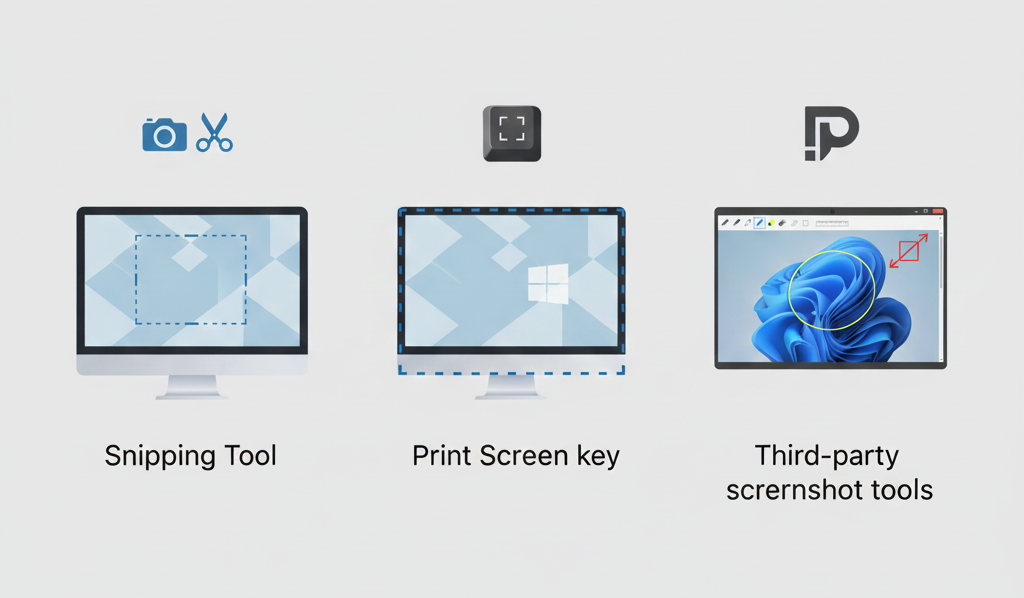Snipping Tool vs Print Screen vs third-party screenshot tools