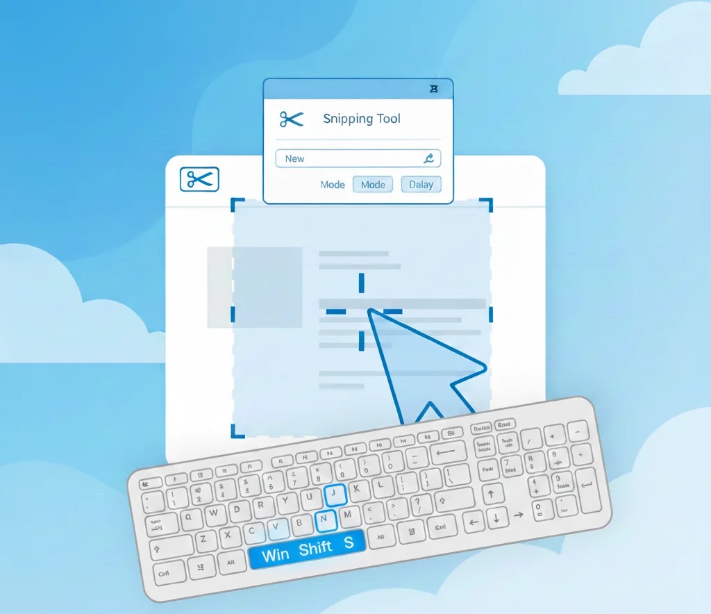 Win Shift S shortcut for Snipping Tool screenshot