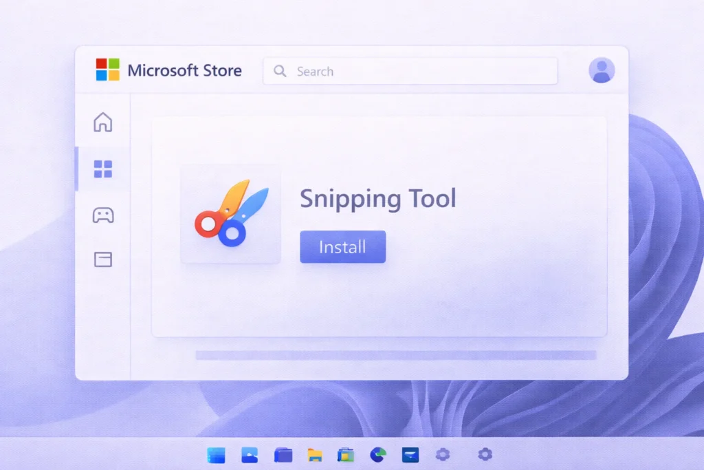 Reinstall Snipping Tool from Microsoft Store