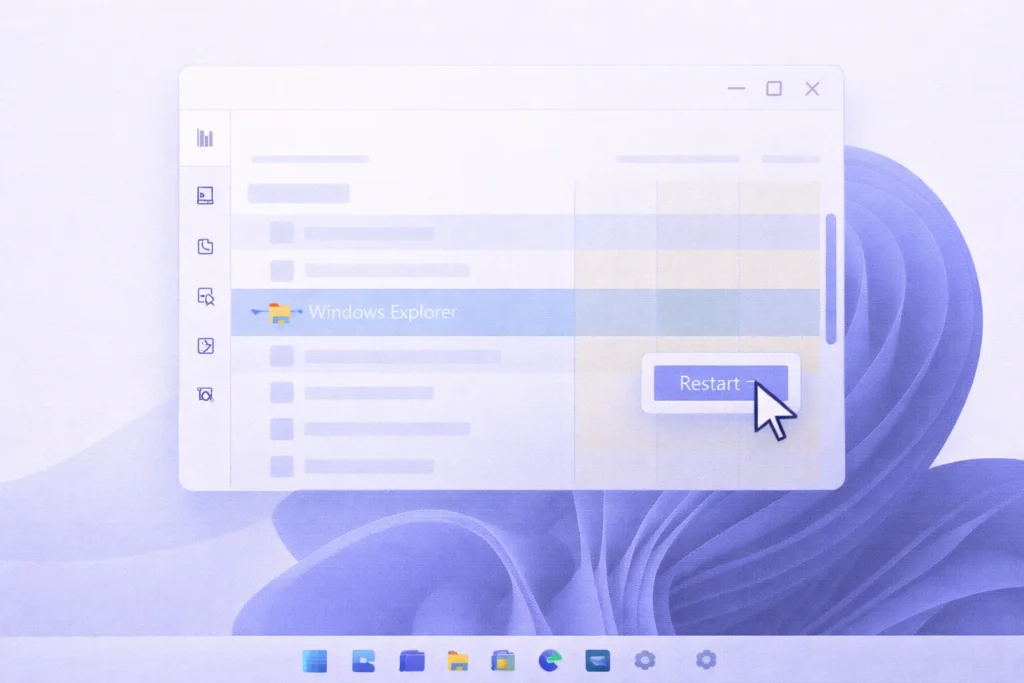 Restart Windows Explorer to fix Snipping Tool hotkey