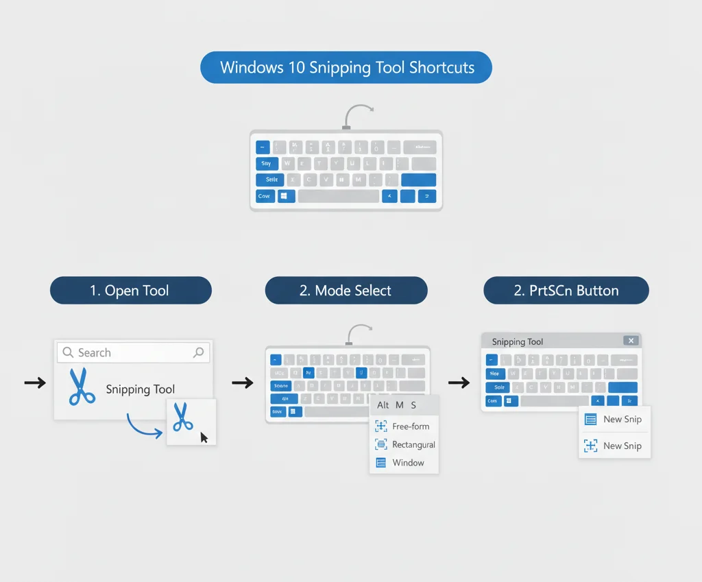 Snipping Tool keyboard shortcuts for Windows 10