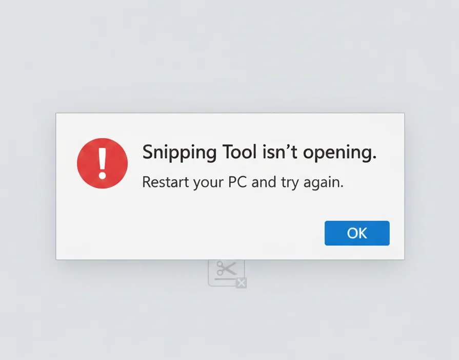 Snipping Tool not working on Windows 10