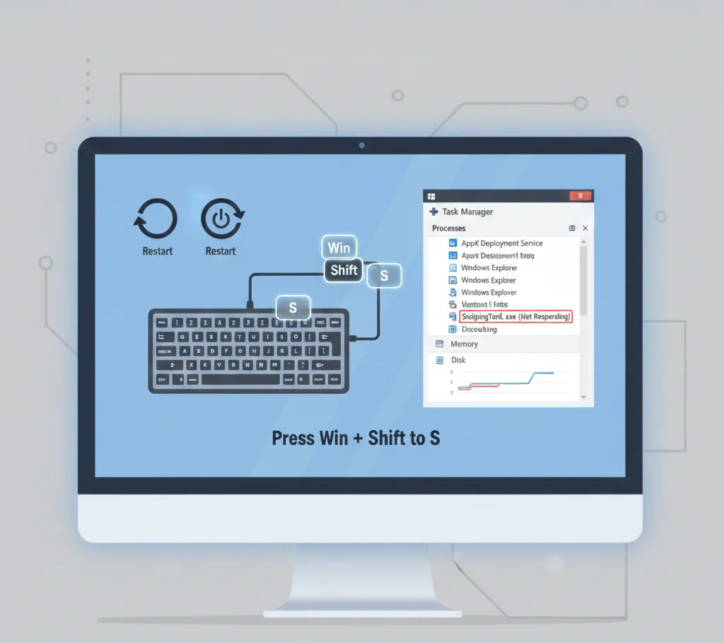 Quick fixes for Snipping Tool not working using keyboard shortcut and restart