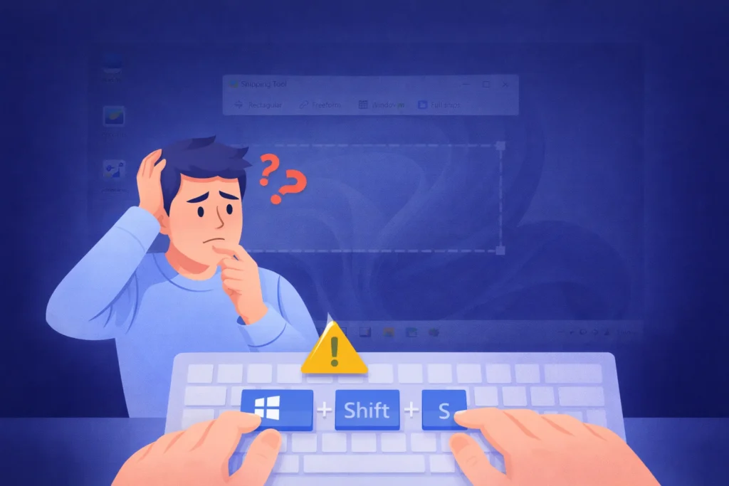 Snipping Tool shortcut keys not working in Windows 10