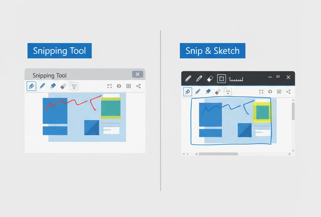 Snipping Tool vs Snip & Sketch on Windows 10