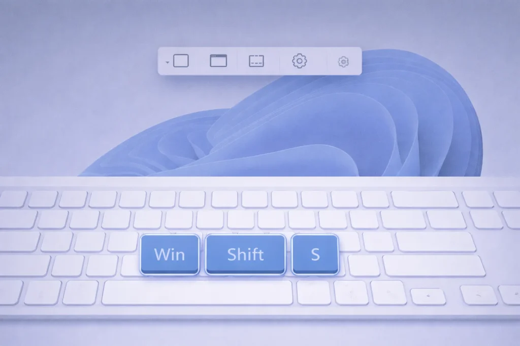 Win Shift S Snipping Tool shortcut in Windows 11