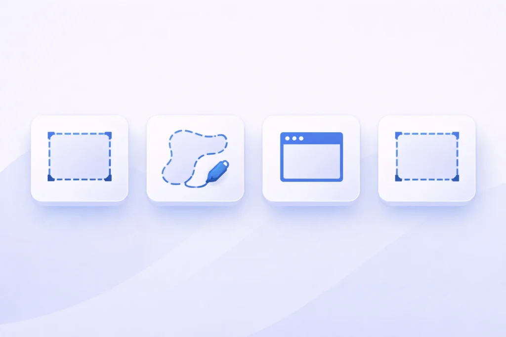 Windows 11 Snipping Tool capture modes illustration