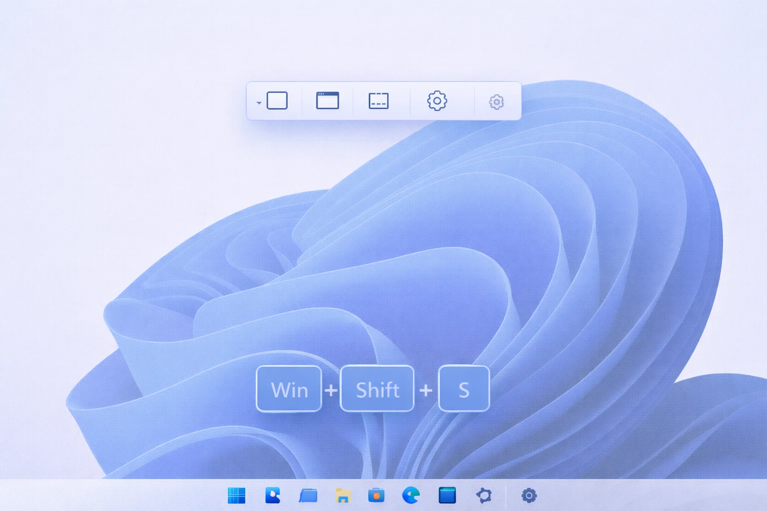 Windows 11 Snipping Tool keyboard shortcuts illustration