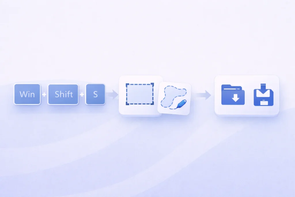 Windows 11 Snipping Tool keyboard shortcuts workflow