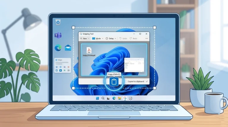 How to copy snipped images to clipboard using Snipping Tool