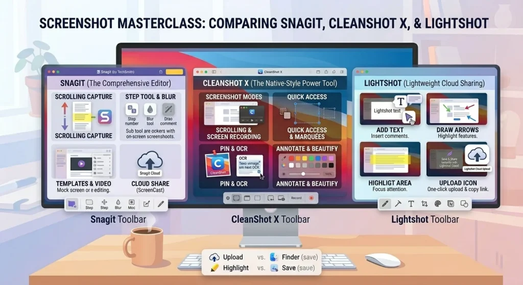 Best Lightshot alternatives for Mac including Snagit and CleanShot