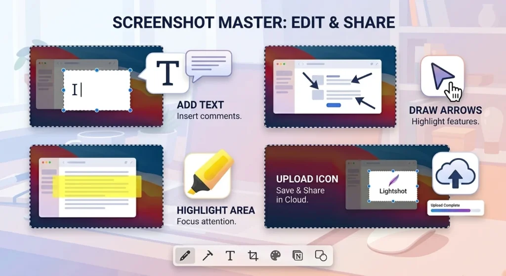 Lightshot features including annotation tools and screenshot sharing