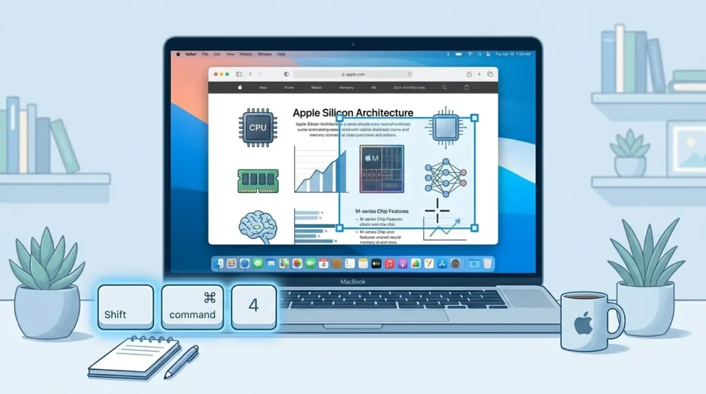 Shift Command 4 shortcut on Mac