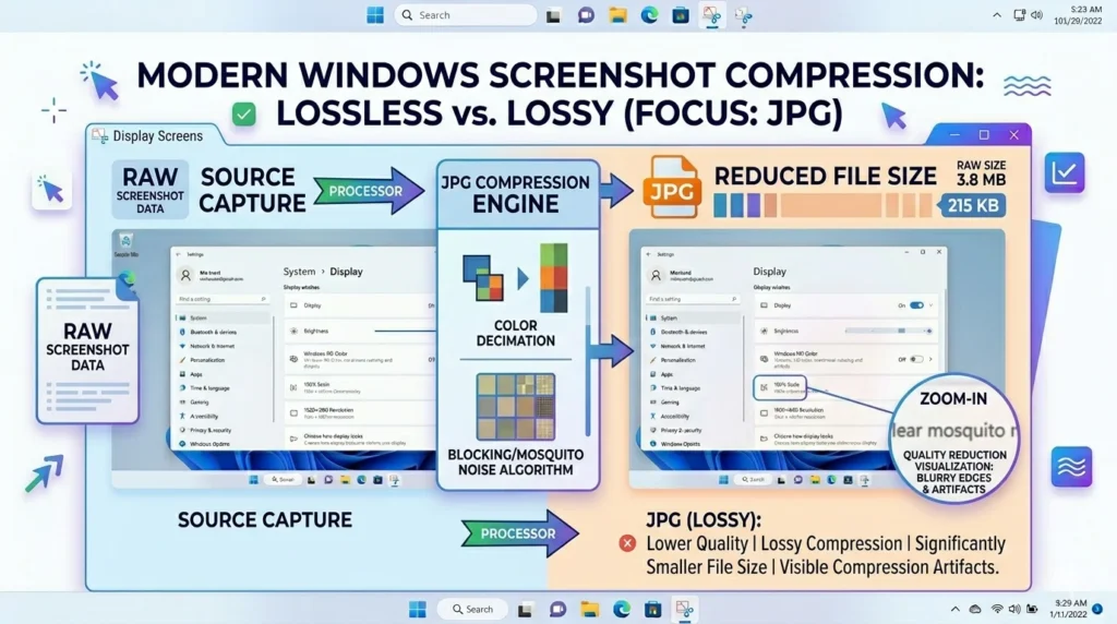 JPG screenshot format in Windows Snipping Tool