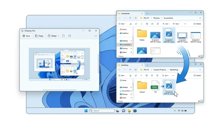 How to change the Snipping Tool save location in Windows 11