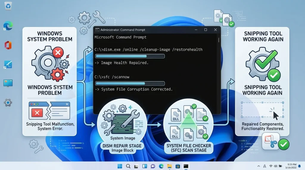 Using DISM and SFC to repair Windows 11 system files