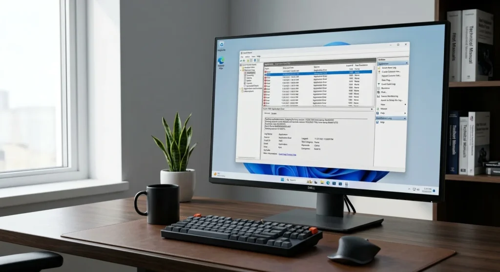 Checking Snipping Tool crash logs in Event Viewer