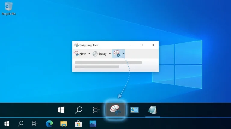 How to add Snipping Tool to the taskbar in Windows 10