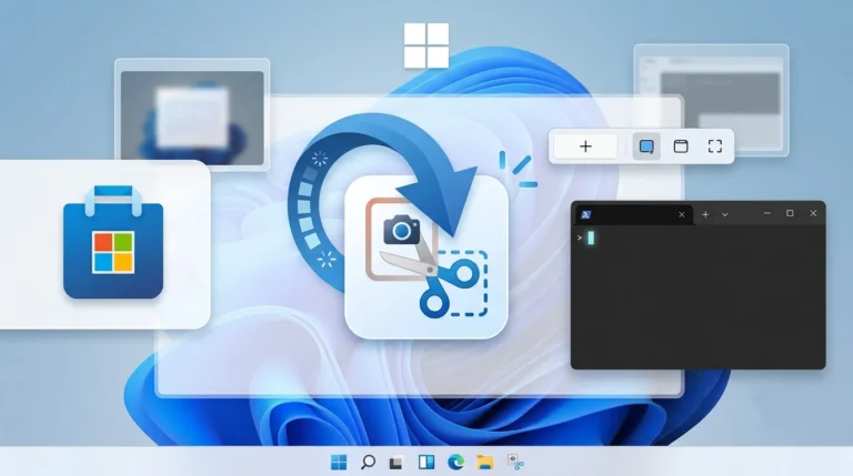 How to reinstall the Snipping Tool on Windows 11 using Microsoft Store and PowerShell.