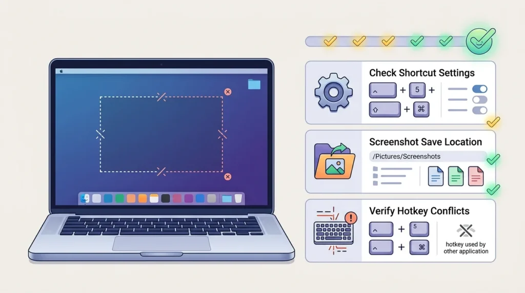 Fix MacBook screenshot shortcut not working