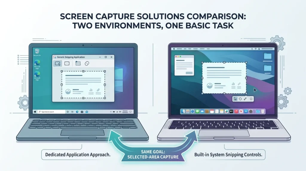 MacBook and Windows screenshot tool comparison