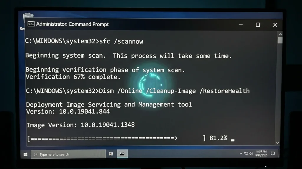 Run SFC and DISM commands in Windows 10