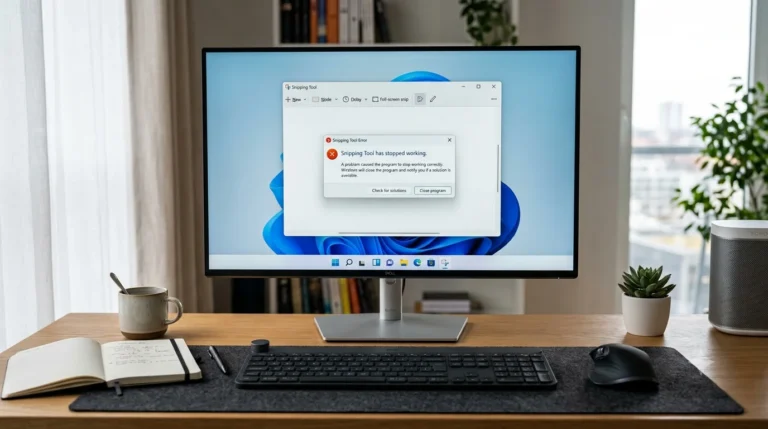 Snipping Tool crashing on Windows 11 while taking a screenshot