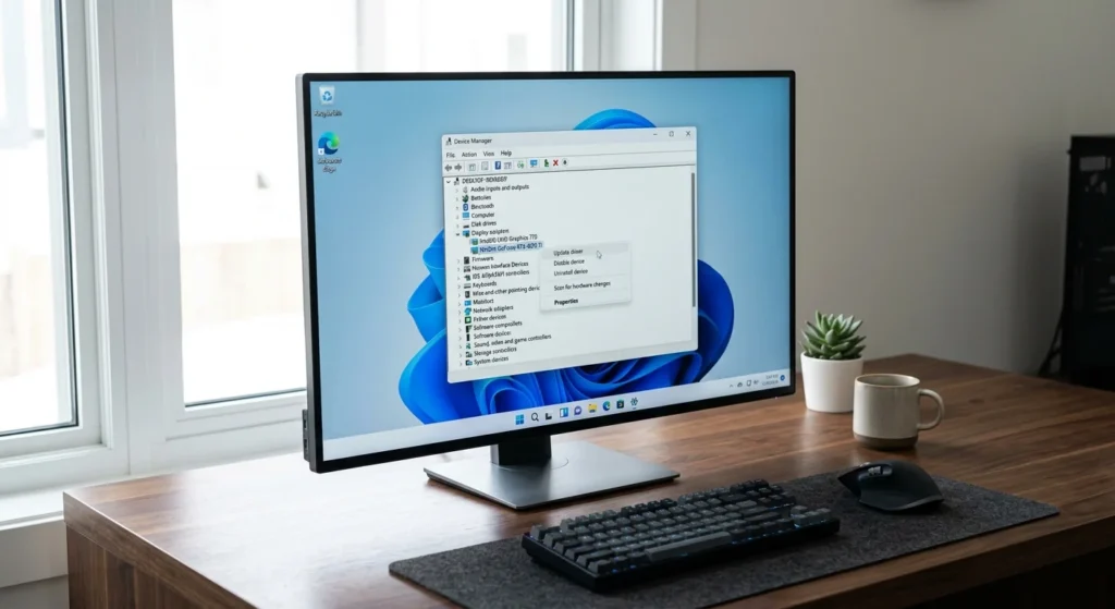 Updating graphics drivers to fix Snipping Tool crashes